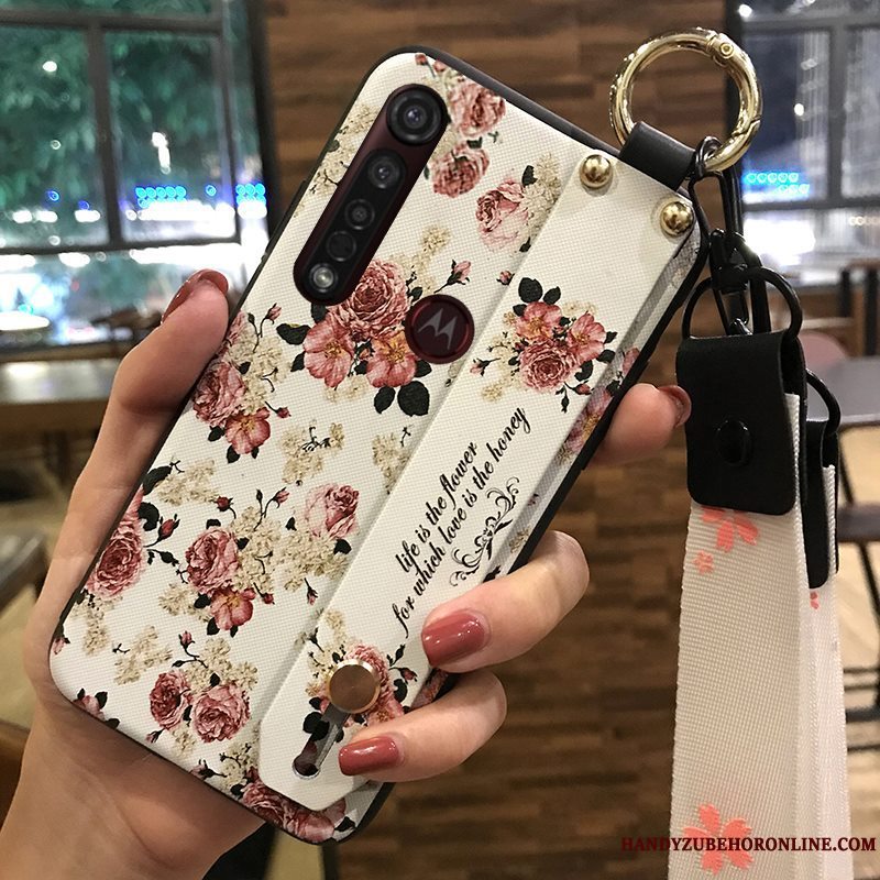 Etui Moto G8 Plus Blød Frisk Blomster, Cover Moto G8 Plus Support Lille Sektion Salg