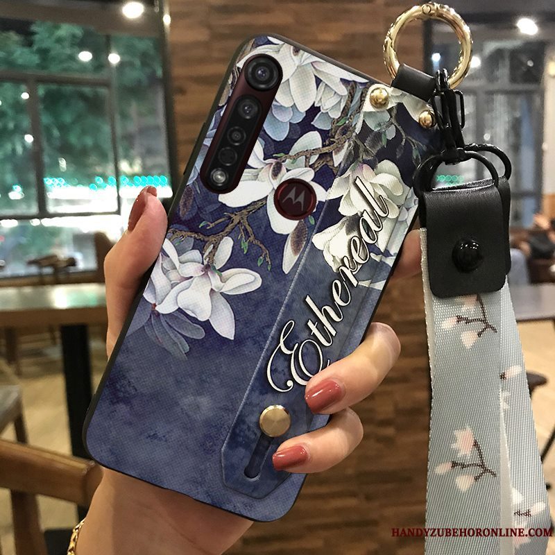 Etui Moto G8 Plus Blød Frisk Blomster, Cover Moto G8 Plus Support Lille Sektion Salg