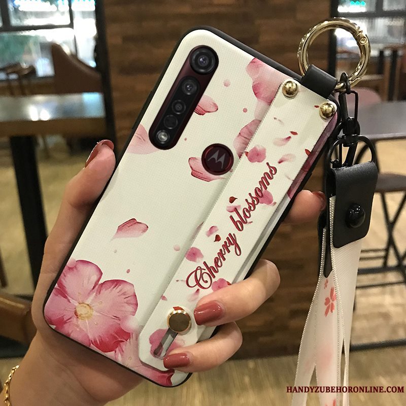 Etui Moto G8 Plus Blød Frisk Blomster, Cover Moto G8 Plus Support Lille Sektion Salg