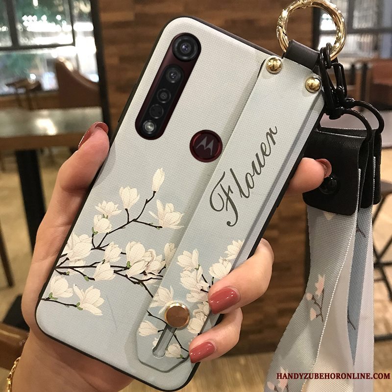 Etui Moto G8 Plus Blød Frisk Blomster, Cover Moto G8 Plus Support Lille Sektion Salg