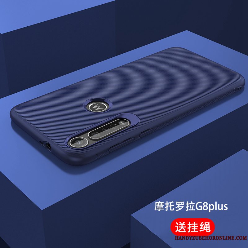 Etui Moto G8 Plus Blød Telefonanti-fald, Cover Moto G8 Plus Beskyttelse Pu Rød