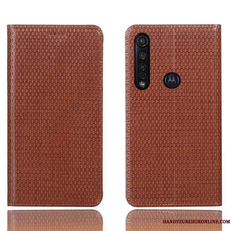 Etui Moto G8 Plus Folio Anti-fald Telefon, Cover Moto G8 Plus Tasker