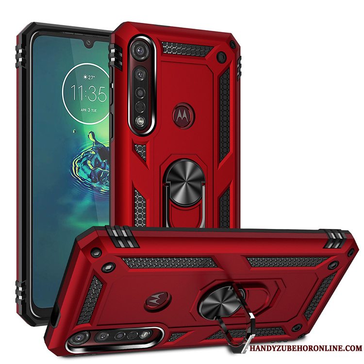 Etui Moto G8 Plus Silikone Telefonlyserød, Cover Moto G8 Plus Beskyttelse