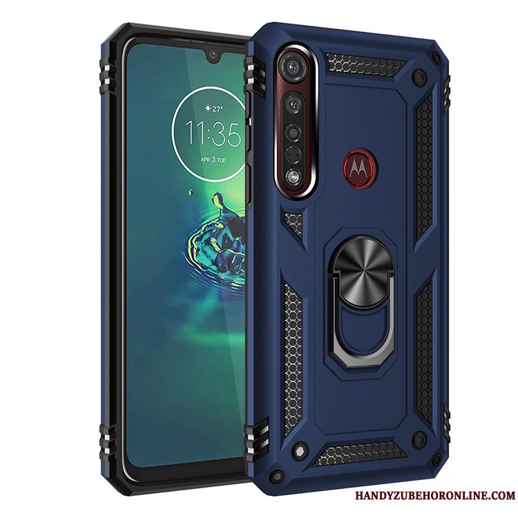 Etui Moto G8 Plus Silikone Telefonlyserød, Cover Moto G8 Plus Beskyttelse