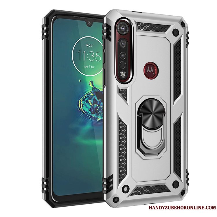 Etui Moto G8 Plus Silikone Telefonlyserød, Cover Moto G8 Plus Beskyttelse