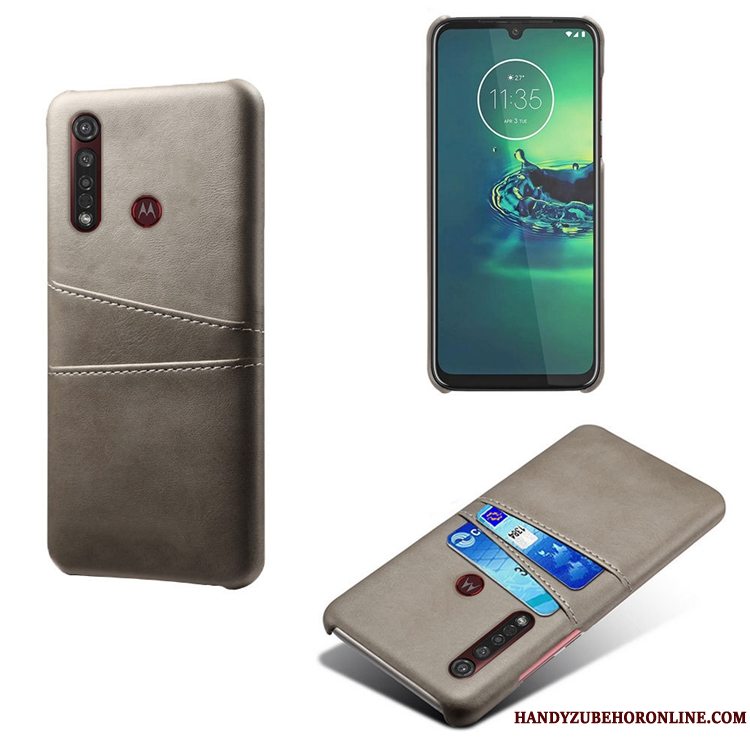 Etui Moto G8 Plus Tasker Cow Telefon, Cover Moto G8 Plus Gul Mønster