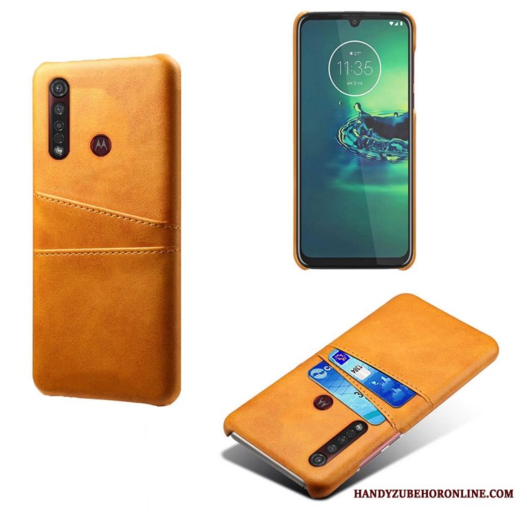 Etui Moto G8 Plus Tasker Cow Telefon, Cover Moto G8 Plus Gul Mønster