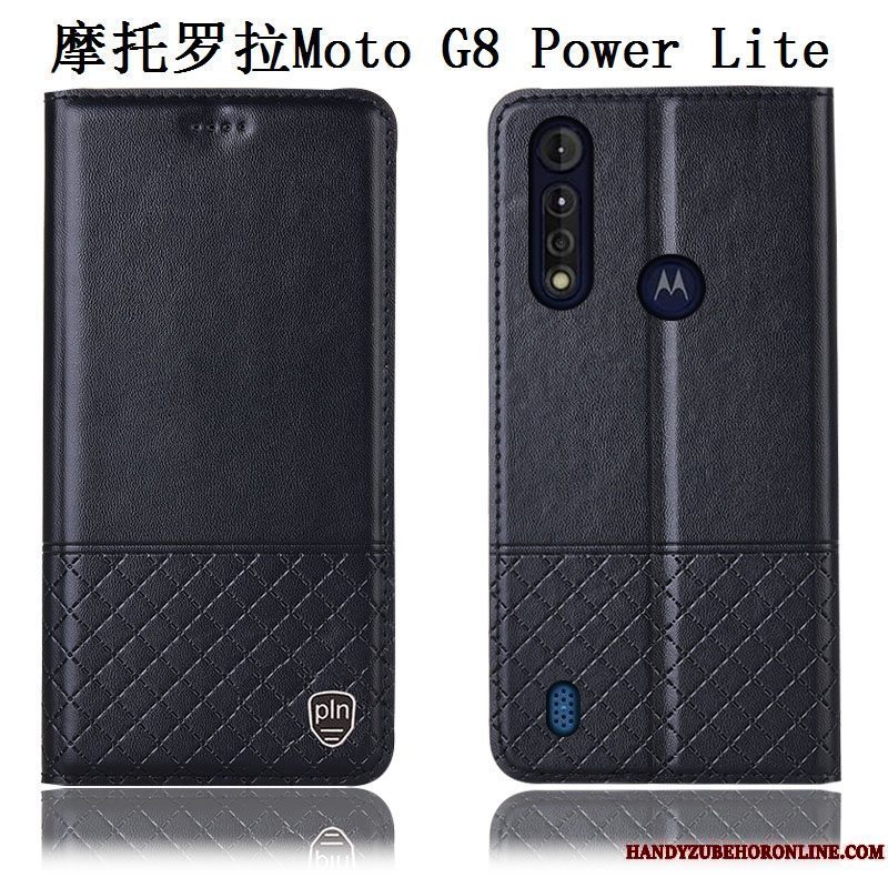 Etui Moto G8 Power Lite Tasker Anti-fald Blå, Cover Moto G8 Power Lite Beskyttelse Telefon