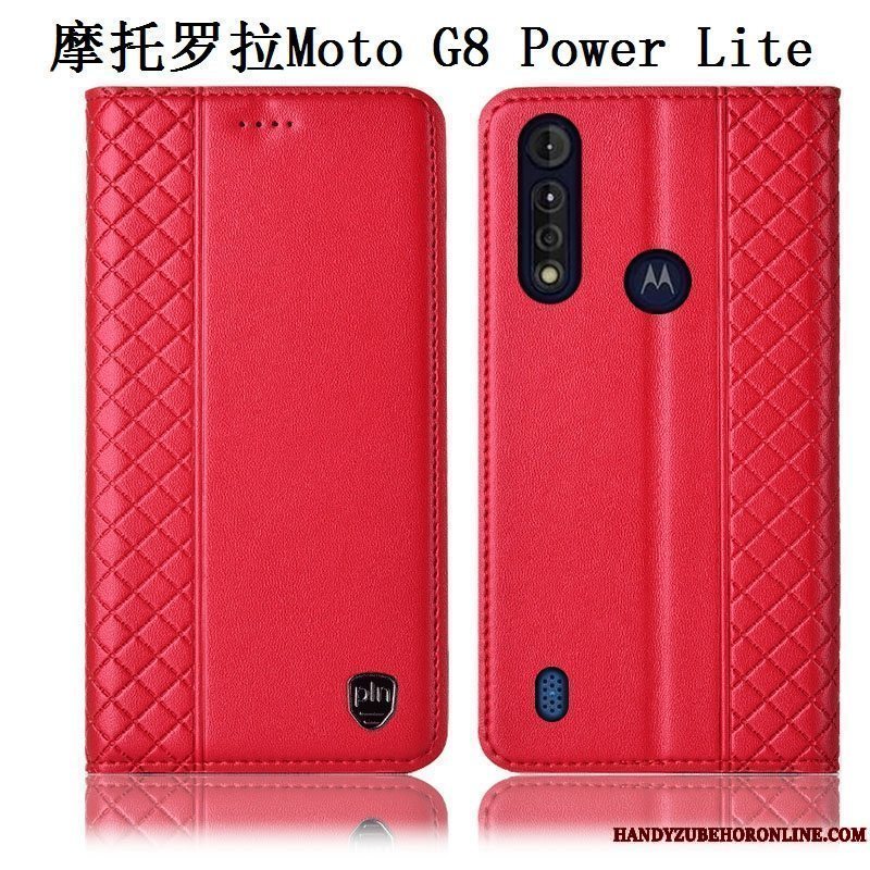 Etui Moto G8 Power Lite Tasker Telefonbrun, Cover Moto G8 Power Lite Beskyttelse Anti-fald