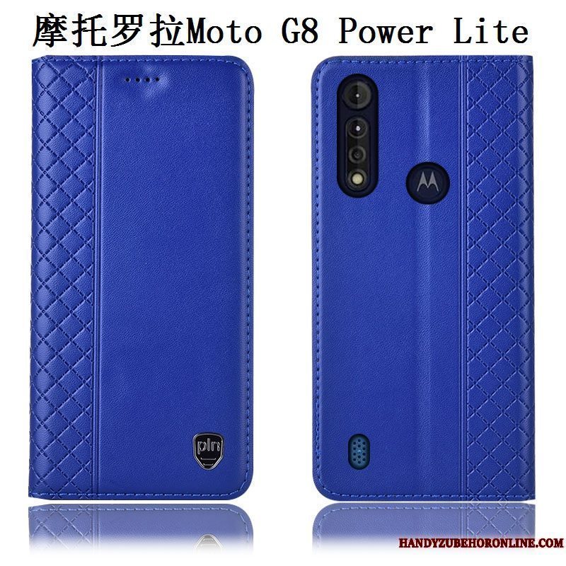Etui Moto G8 Power Lite Tasker Telefonbrun, Cover Moto G8 Power Lite Beskyttelse Anti-fald