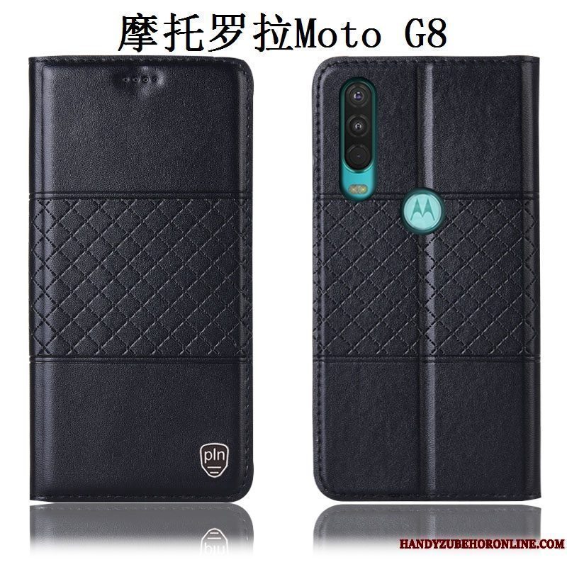 Etui Moto G8 Tasker Anti-fald Rød, Cover Moto G8 Beskyttelse Telefon