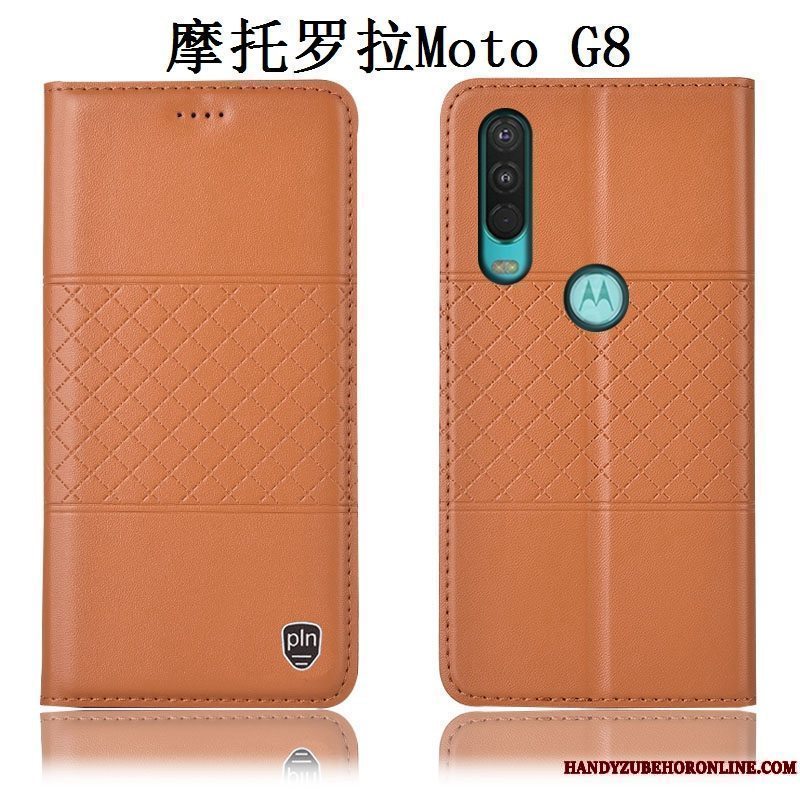 Etui Moto G8 Tasker Anti-fald Rød, Cover Moto G8 Beskyttelse Telefon