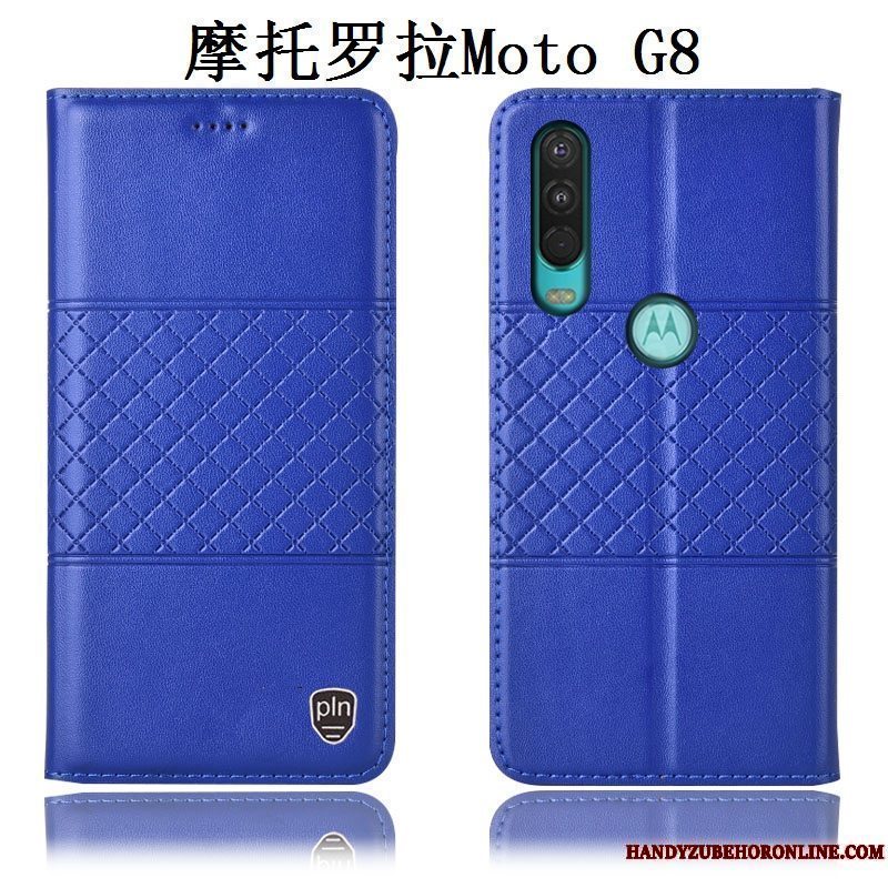 Etui Moto G8 Tasker Anti-fald Rød, Cover Moto G8 Beskyttelse Telefon