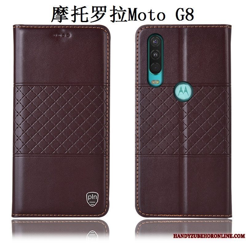 Etui Moto G8 Tasker Anti-fald Rød, Cover Moto G8 Beskyttelse Telefon