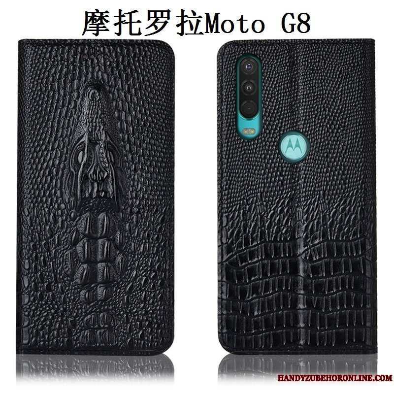 Etui Moto G8 Tasker Gul Anti-fald, Cover Moto G8 Beskyttelse Telefon