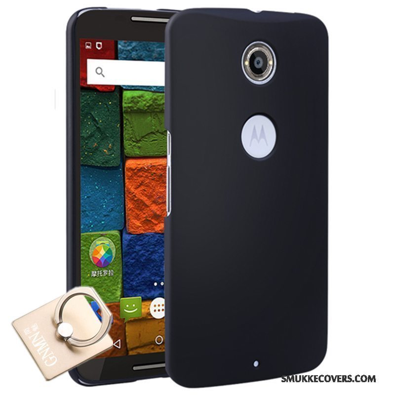 Etui Moto Nexus 6 Beskyttelse Anti-fald Telefon, Cover Moto Nexus 6 Blå Nubuck