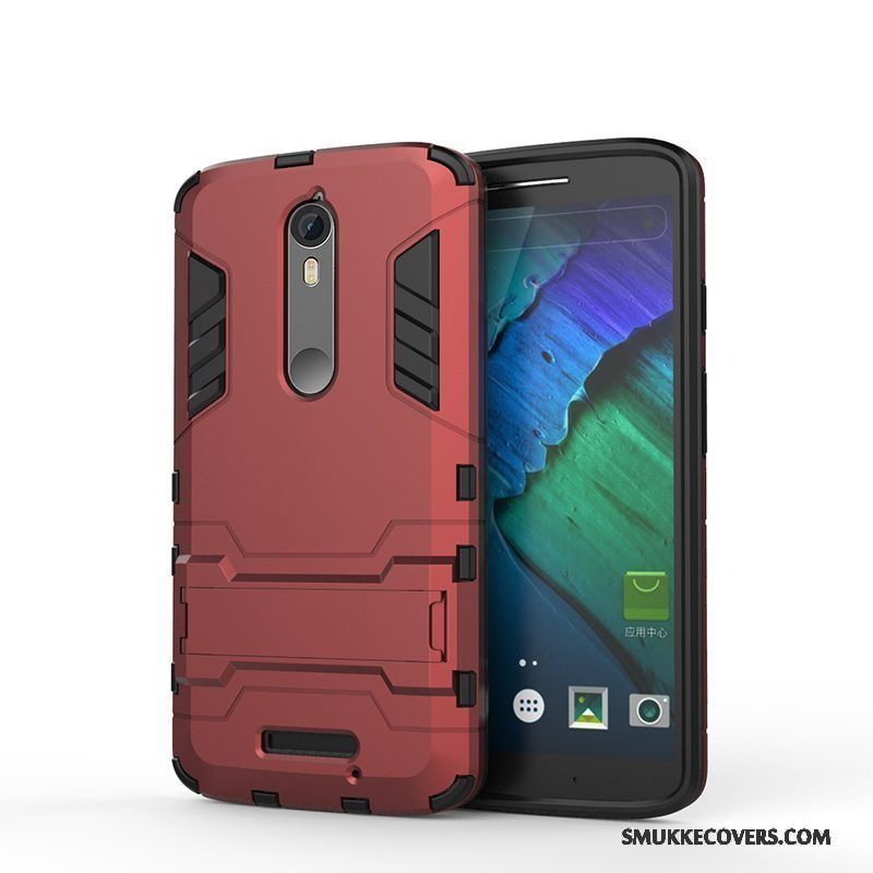 Etui Moto X Force Support Mesh Grå, Cover Moto X Force Beskyttelse Anti-fald Telefon