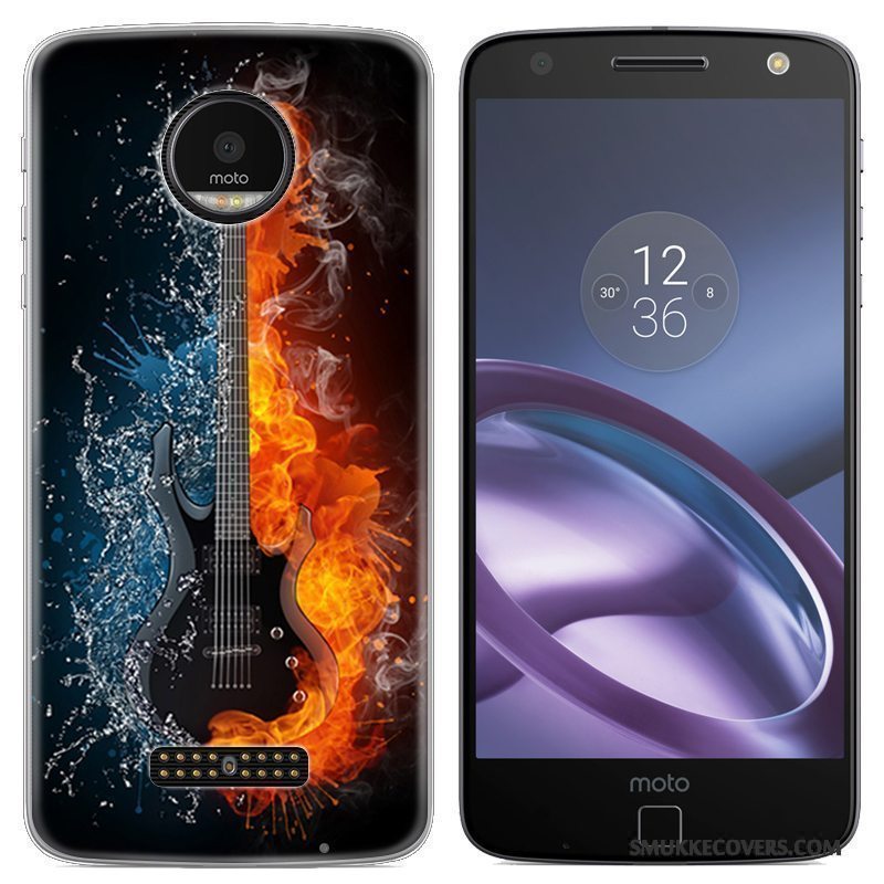 Etui Moto Z Kreativ Blå Telefon, Cover Moto Z Silikone