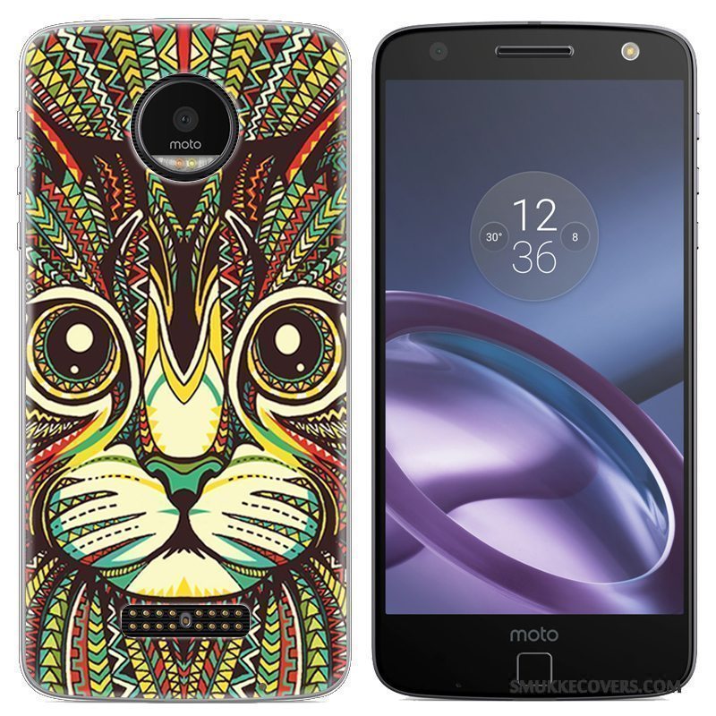 Etui Moto Z Kreativ Blå Telefon, Cover Moto Z Silikone