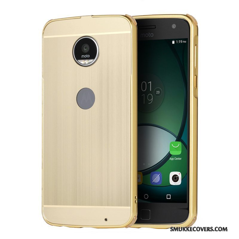 Etui Moto Z Metal Guld Ramme, Cover Moto Z Beskyttelse Telefonanti-fald