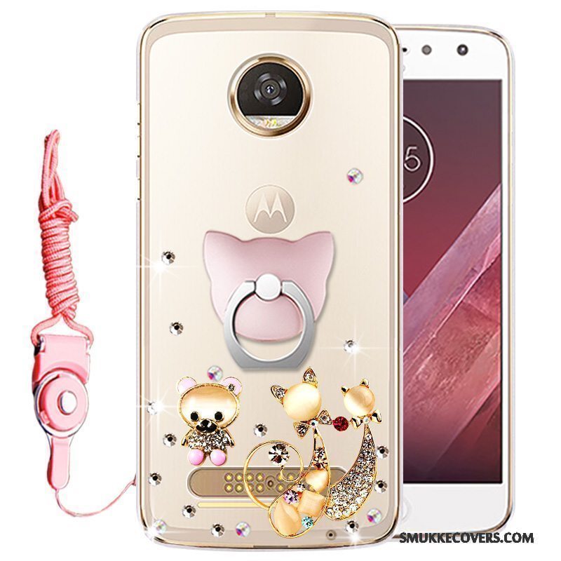 Etui Moto Z Play Beskyttelse Guld Anti-fald, Cover Moto Z Play Strass Telefon