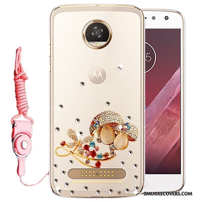 Etui Moto Z Play Beskyttelse Guld Anti-fald, Cover Moto Z Play Strass Telefon