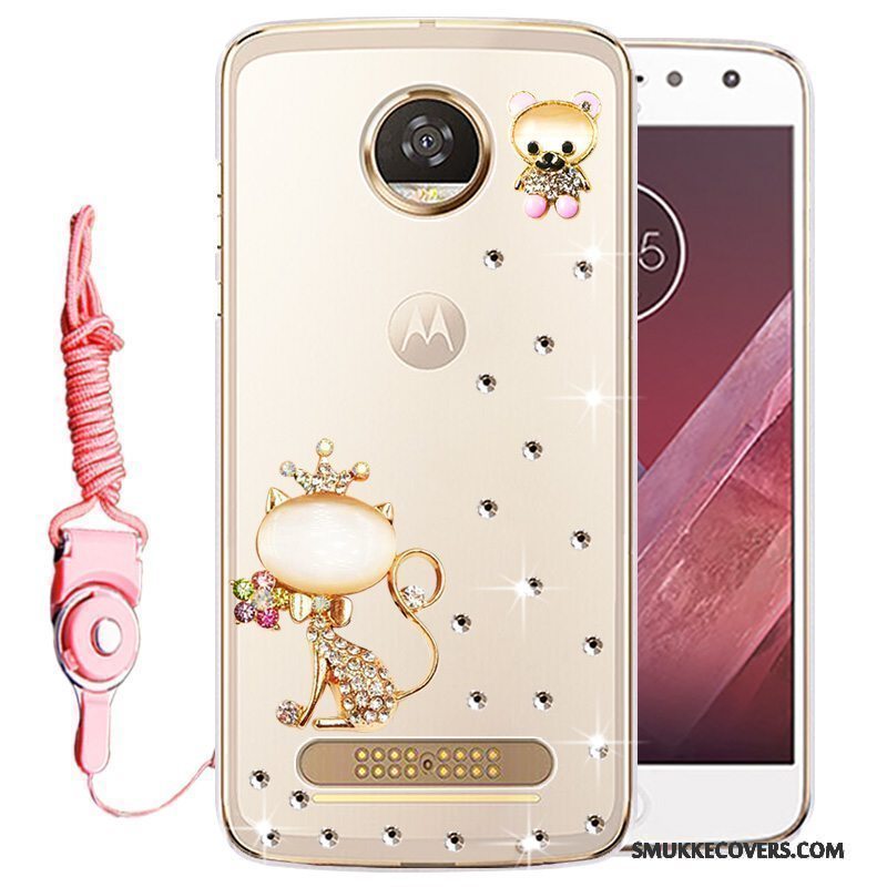 Etui Moto Z Play Beskyttelse Guld Anti-fald, Cover Moto Z Play Strass Telefon