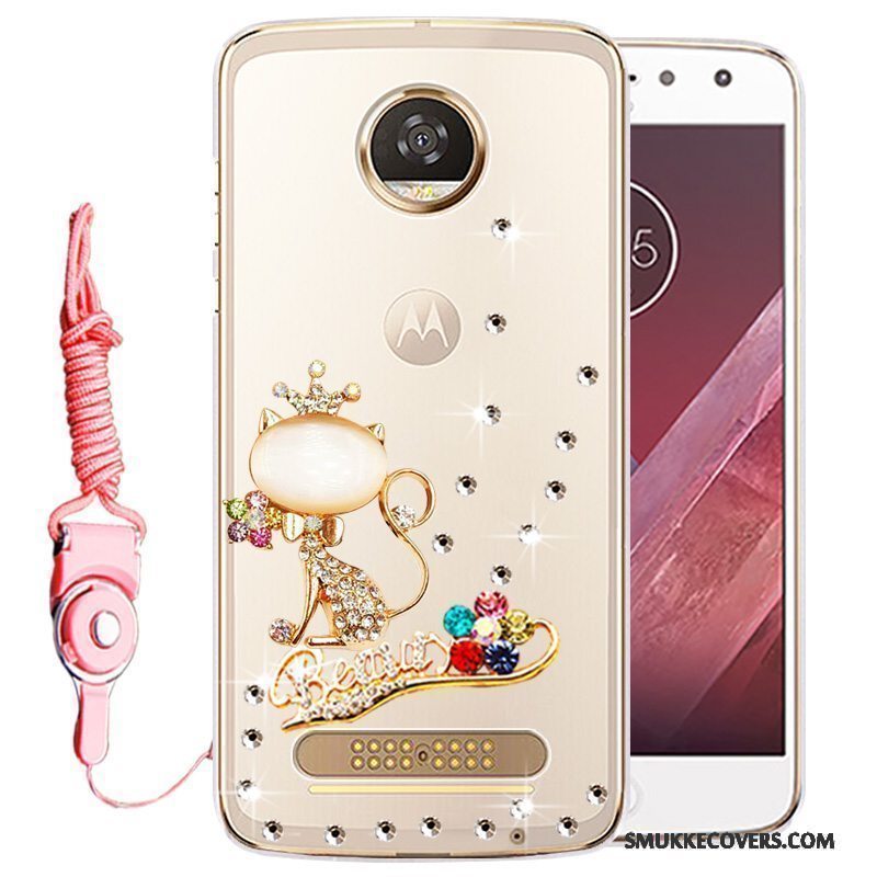 Etui Moto Z Play Beskyttelse Guld Anti-fald, Cover Moto Z Play Strass Telefon