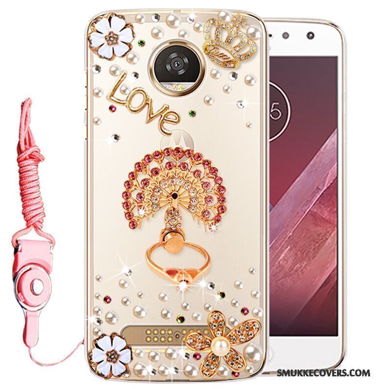 Etui Moto Z Play Beskyttelse Guld Anti-fald, Cover Moto Z Play Strass Telefon