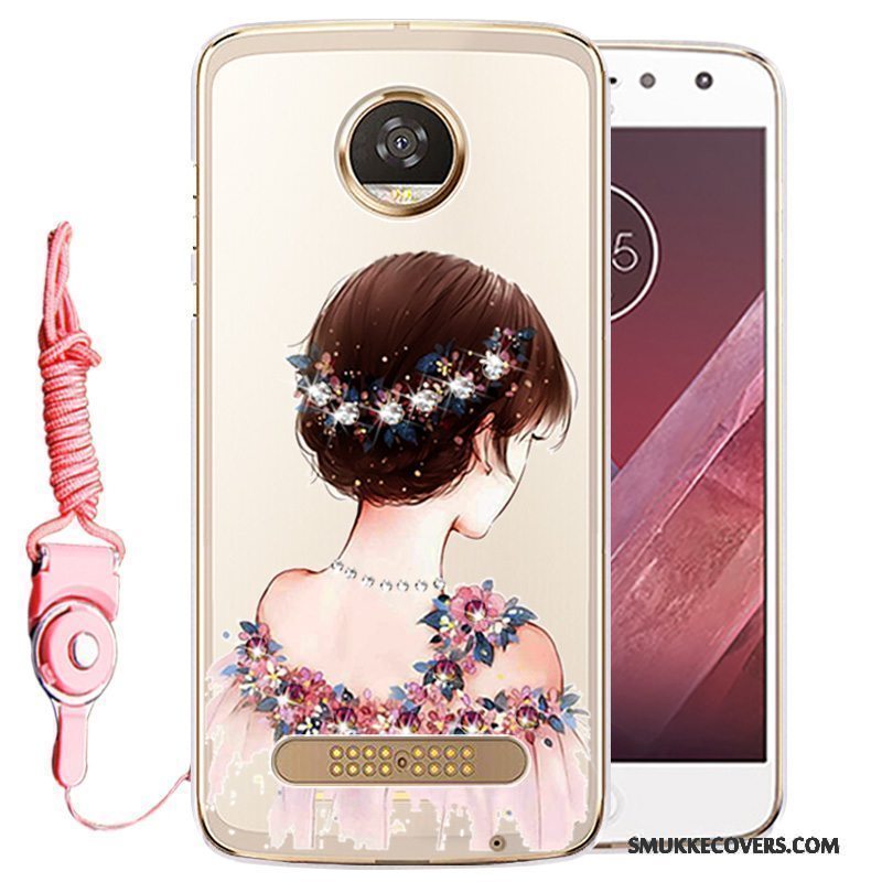 Etui Moto Z Play Beskyttelse Guld Anti-fald, Cover Moto Z Play Strass Telefon