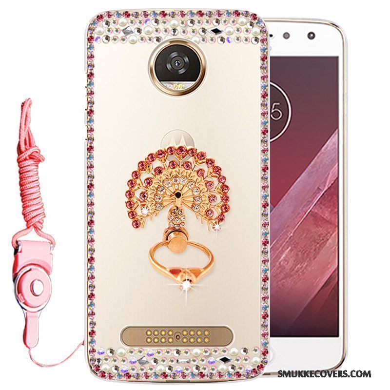 Etui Moto Z Play Beskyttelse Guld Anti-fald, Cover Moto Z Play Strass Telefon