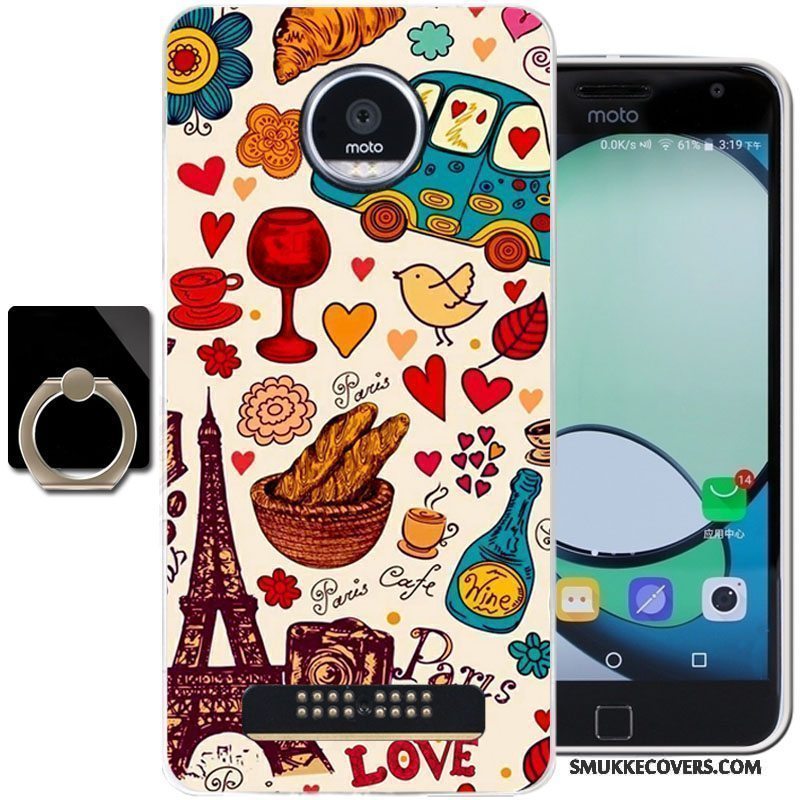 Etui Moto Z Play Cartoon Anti-fald Telefon, Cover Moto Z Play Beskyttelse Lyserød