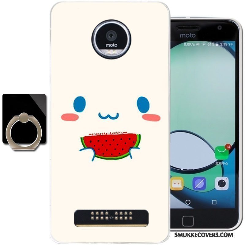 Etui Moto Z Play Cartoon Anti-fald Telefon, Cover Moto Z Play Beskyttelse Lyserød