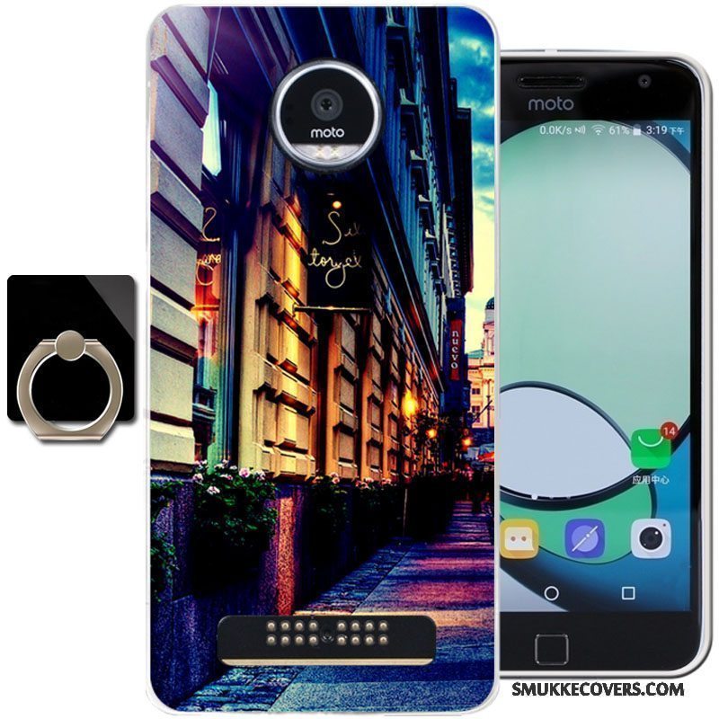 Etui Moto Z Play Cartoon Anti-fald Telefon, Cover Moto Z Play Beskyttelse Lyserød