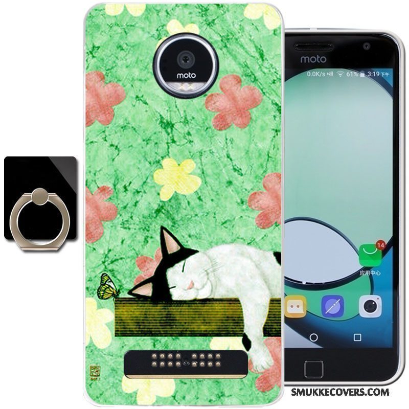 Etui Moto Z Play Cartoon Anti-fald Telefon, Cover Moto Z Play Beskyttelse Lyserød