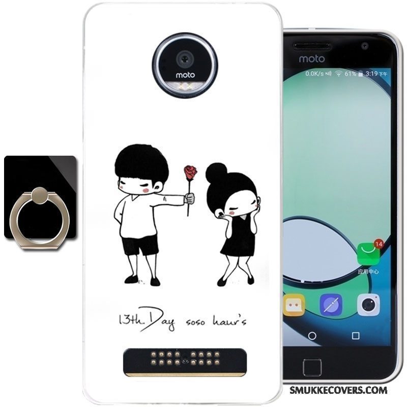 Etui Moto Z Play Cartoon Anti-fald Telefon, Cover Moto Z Play Beskyttelse Lyserød