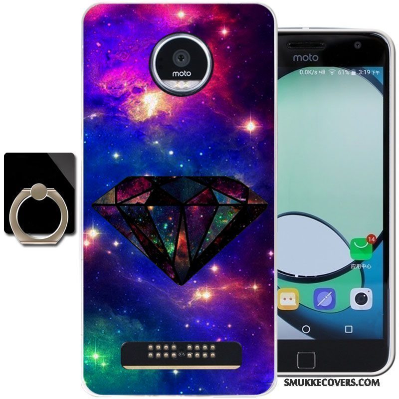 Etui Moto Z Play Cartoon Anti-fald Telefon, Cover Moto Z Play Beskyttelse Lyserød