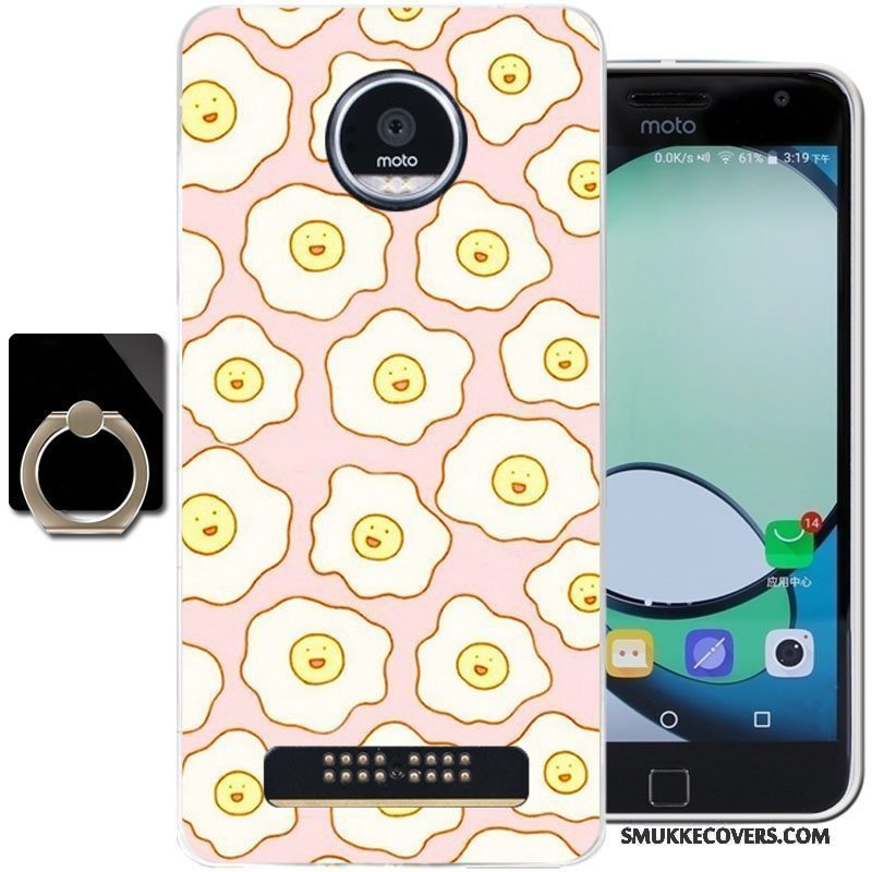 Etui Moto Z Play Cartoon Anti-fald Telefon, Cover Moto Z Play Beskyttelse Lyserød