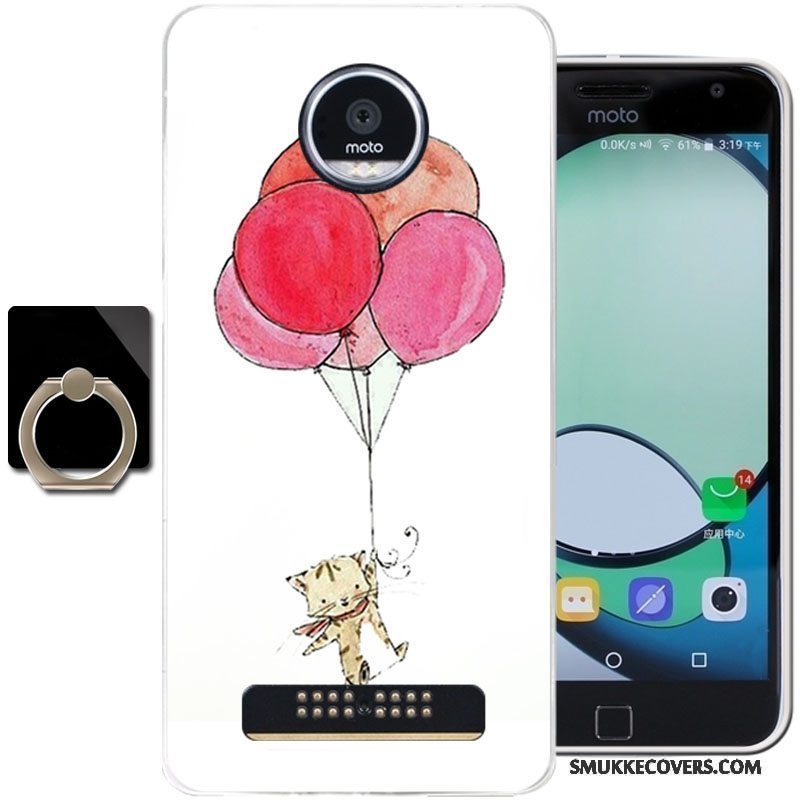 Etui Moto Z Play Cartoon Anti-fald Telefon, Cover Moto Z Play Beskyttelse Lyserød