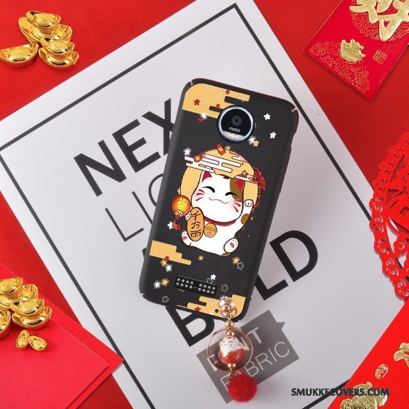 Etui Moto Z Play Kat Telefon, Cover Moto Z Play Rød Anti-fald