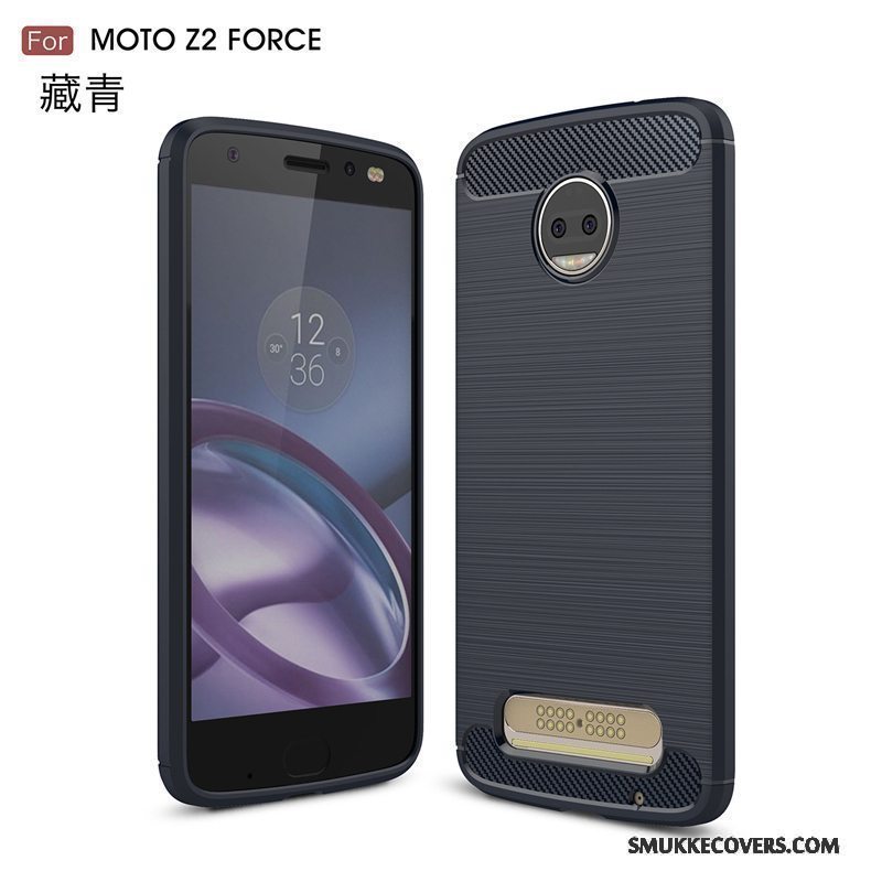 Etui Moto Z2 Force Edition Blød Rød Telefon, Cover Moto Z2 Force Edition Silikone Anti-fald Til