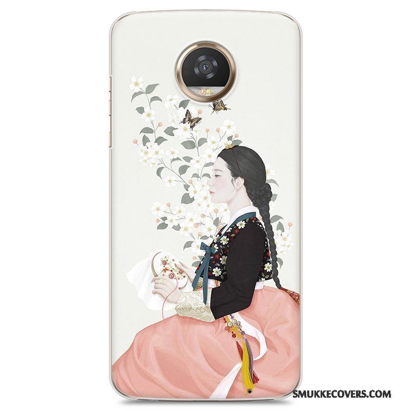 Etui Moto Z2 Play Beskyttelse Kunst Frisk, Cover Moto Z2 Play Hård Hvid