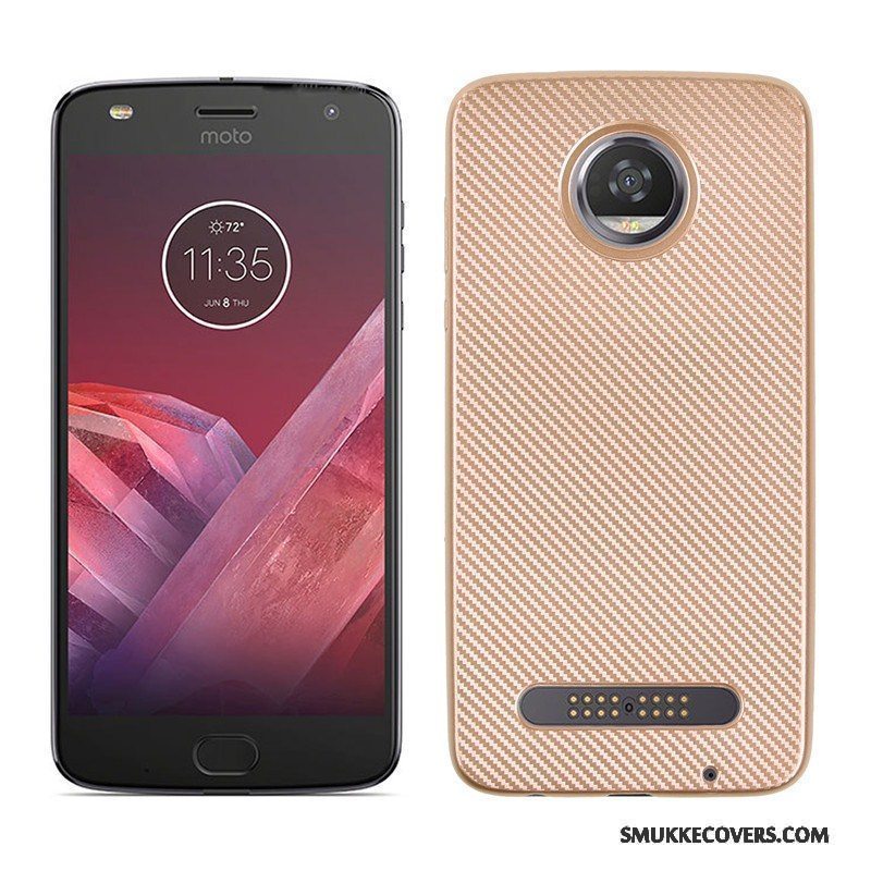 Etui Moto Z2 Play Blød Fiber Telefon, Cover Moto Z2 Play Beskyttelse Blå Trend