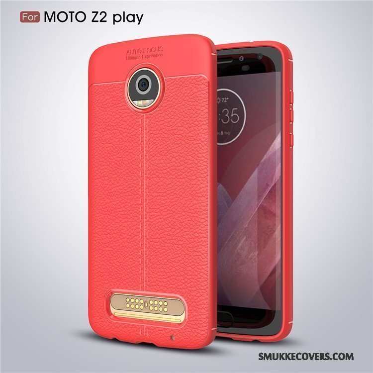 Etui Moto Z2 Play Blød Mønster Anti-fald, Cover Moto Z2 Play Silikone Sort Telefon