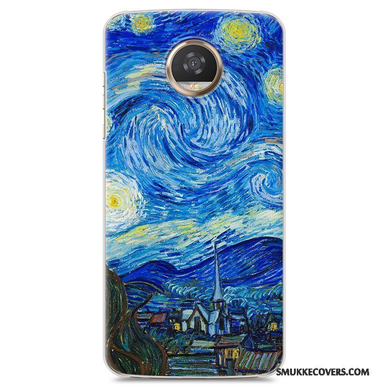 Etui Moto Z2 Play Cartoon Hård Blå, Cover Moto Z2 Play Tasker Telefon