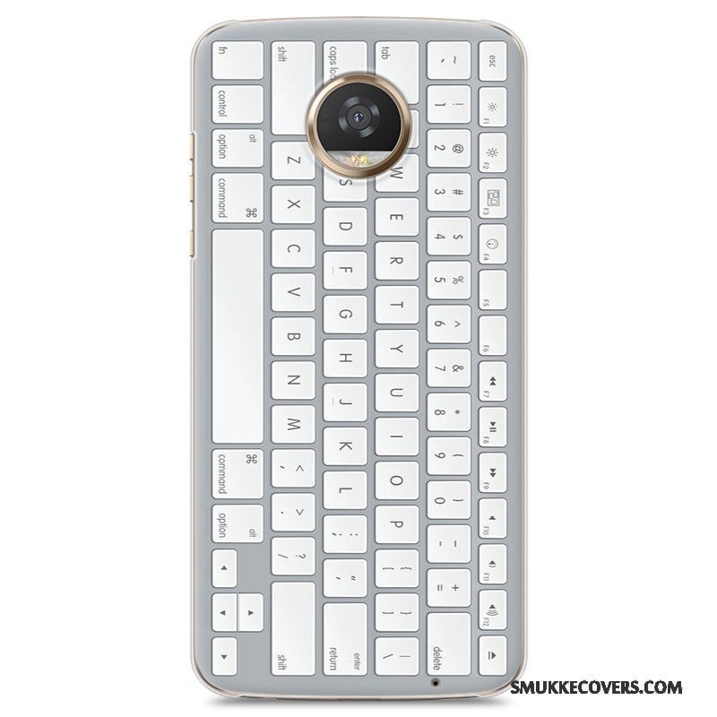 Etui Moto Z2 Play Kreativ Hård Telefon, Cover Moto Z2 Play Beskyttelse Hvid Trend