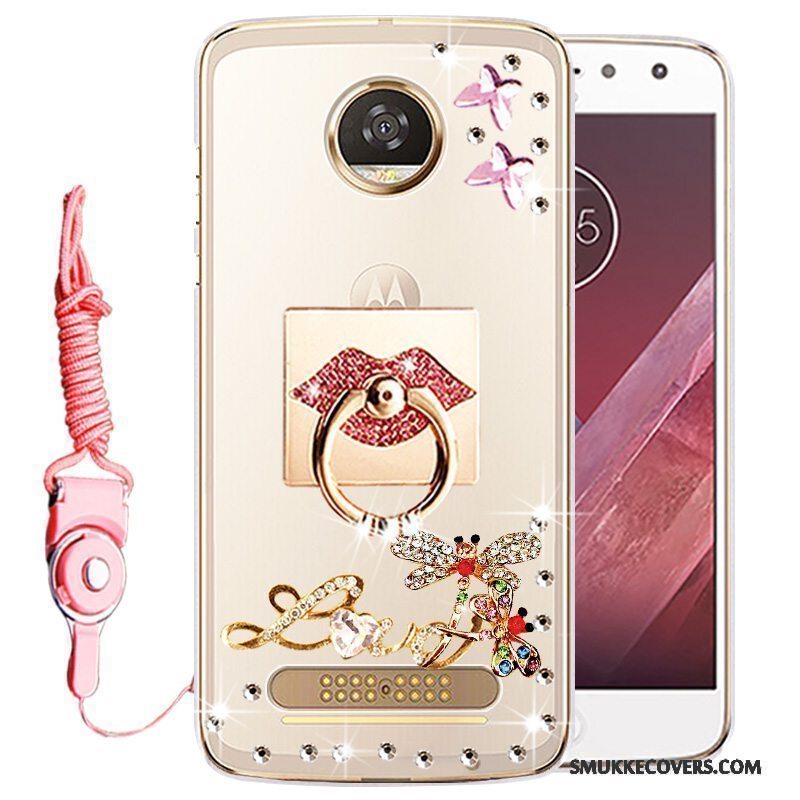 Etui Moto Z2 Play Strass Telefonguld, Cover Moto Z2 Play Beskyttelse