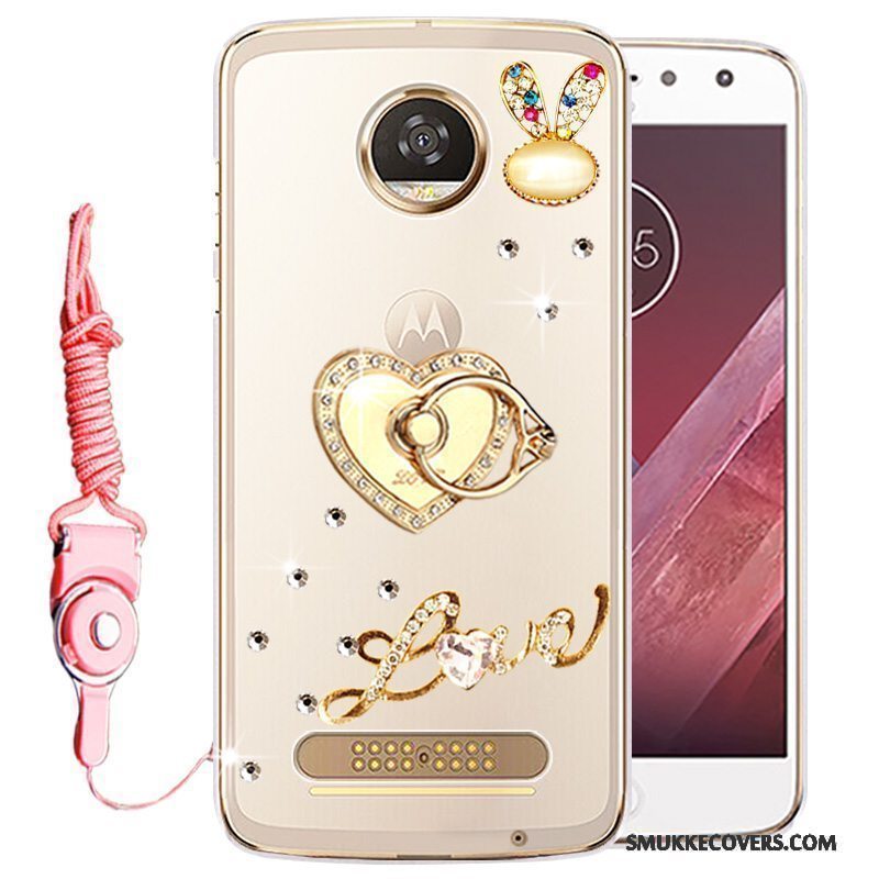 Etui Moto Z2 Play Strass Telefonguld, Cover Moto Z2 Play Beskyttelse