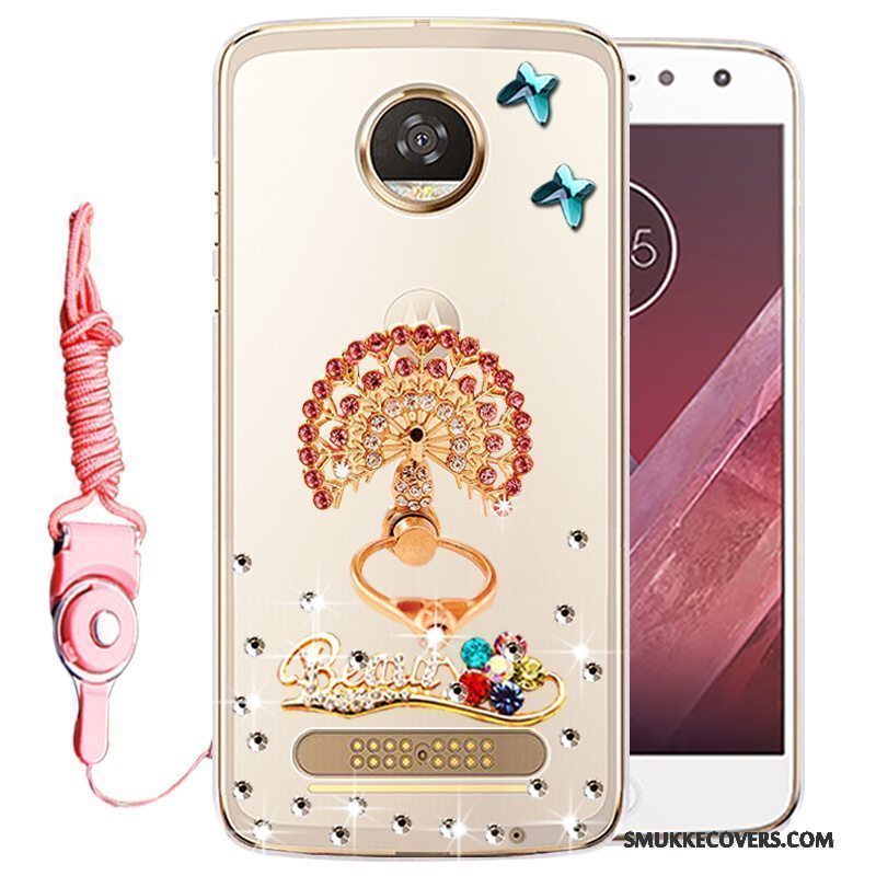 Etui Moto Z2 Play Strass Telefonguld, Cover Moto Z2 Play Beskyttelse