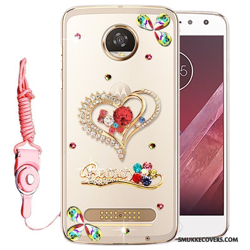 Etui Moto Z2 Play Strass Telefonguld, Cover Moto Z2 Play Beskyttelse